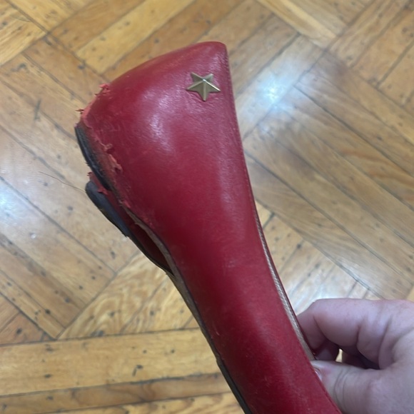 Gucci red ballerina shoes with bow - Picture 6 of 7